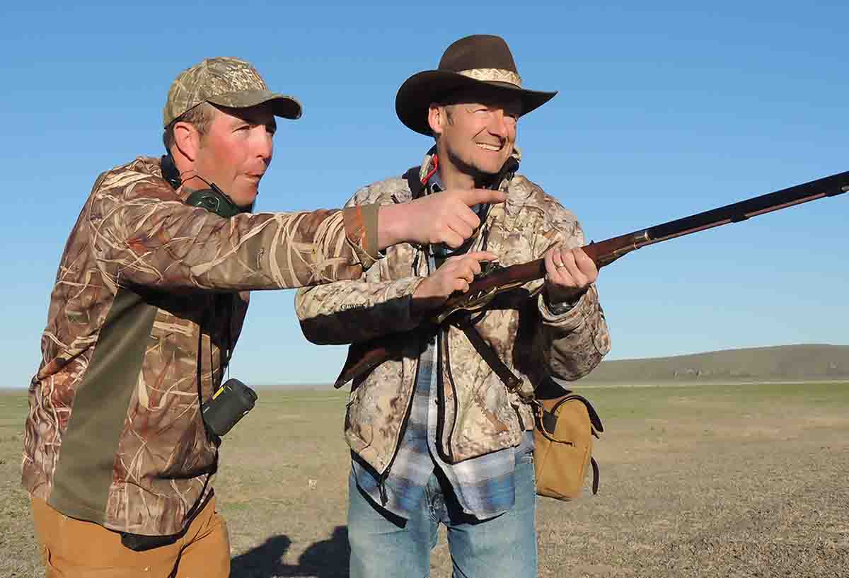 While hunting with Diamond A Guides and guide Seth Franklin, Lewis enjoyed a day where he never missed with the Crockett Rifle. Seth Franklin (a.k.a. The Rat Squeaker) demonstrates his ability to coax vermin up from their holes at close range.